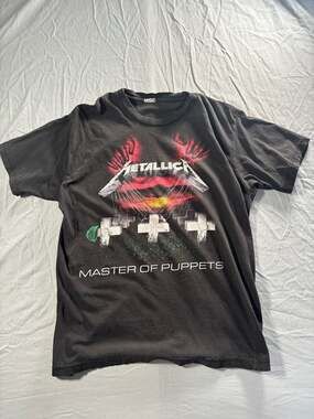 Vintage 2007 Metallica Master of Puppets Band Tee Black Size Small